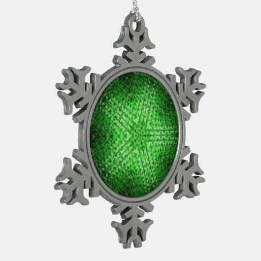 GREEN SCHNEEFLOCKEN Zinn-Ornament (Links)