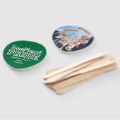 Green School Pride Mascot Name Hand Fan Fächer (Non-assembled)