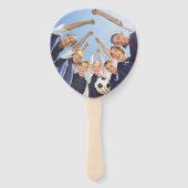 Green School Pride Mascot Name Hand Fan Fächer (Rückseite)