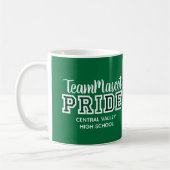 Green School Pride Mascot Name Kaffee Tasse (Links)