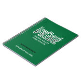 Green School Pride Mascot Name Notebook Notizblock (Linke Seite)