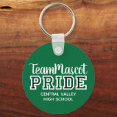 Green School Pride Mascot Name Schlüsselanhänger (Vorderseite)
