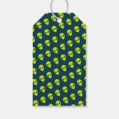 Green Sci-fi-Alien, Geburtstag Geschenkanhänger (Rückseite)