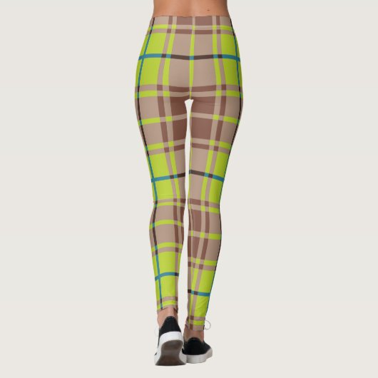 Green Scottish Kariert Leggings (Rückseite)