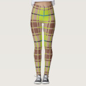 Green Scottish Kariert Leggings (Vorderseite)