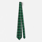 Green Scottish Tartan Plaid Krawatte (Vorderseite)