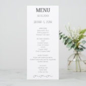 Green Scottish Tartan Wedding Menu Menükarte (Stehend Vorderseite)