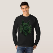 Green Scottish Terrier shamrock on St Patricks Day T-Shirt (Vorne ganz)