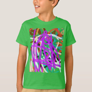Green Scribble Street Art Kids Shirt