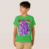 Green Scribble Street Art Kids Shirt (Vorne ganz)