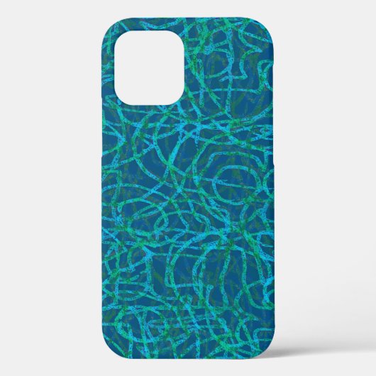 Green scribbled lines muster Case-Mate iPhone cas Hülle (Rückseite)