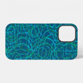 Green scribbled lines muster Case-Mate iPhone cas Hülle (Rückseite (Horizontal))