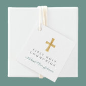 Green Script Cross Boy Erste Kommune Geschenkanhänger