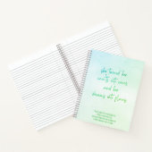 Green Script Graduate School Name Notebook Notizblock (Innenseite)