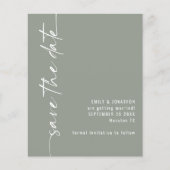 Green Script QR Wedding Save the Date (Vorderseite)