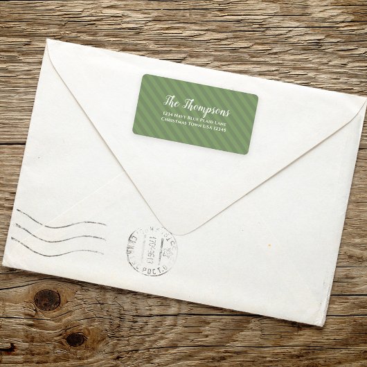 Green Script Rücksendeadresse Holiday Adressaufkleber
