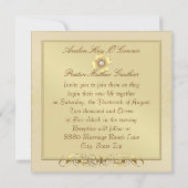 Green Scroll Kleeblatt St Patrick's Day Hochzeit Einladung (Rückseite)