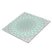 Green Sea Glass Tristyns Mandala Fliese (Seite)