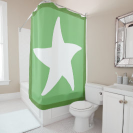 Green Sea Star Duschvorhang