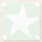 Green Sea Star Glass Untersetzer (Rückseite)