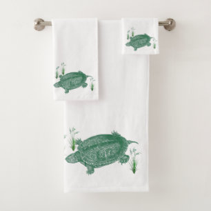 Green Sea Turtle Bath Set