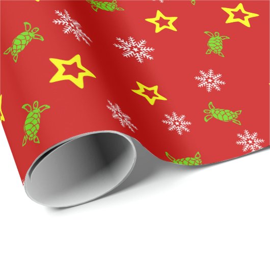 Green Sea Turtle Holiday Geschenkpapier Wrapping P (Rolleneckpunkt)