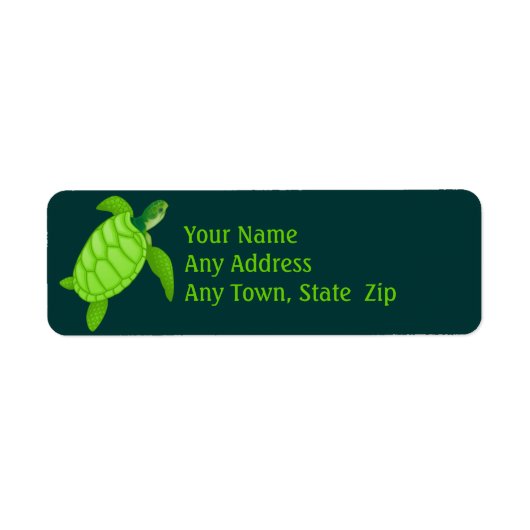 Green Sea Turtle Label (Vorne)