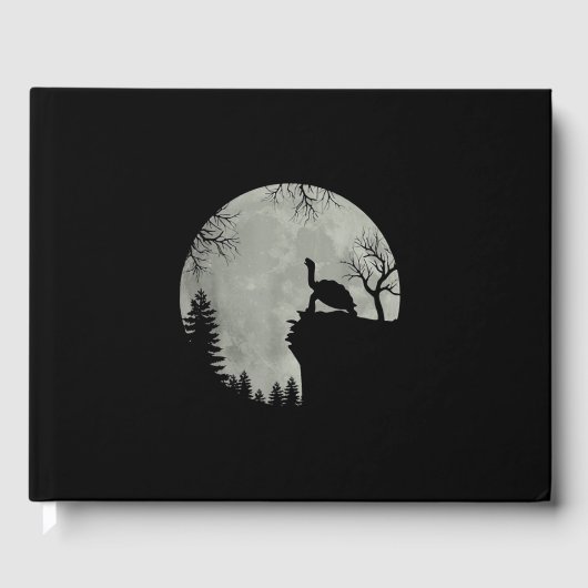 Green Sea Turtle Ocean Turtle Howling Est Moon Gästebuch (Vorderseite)