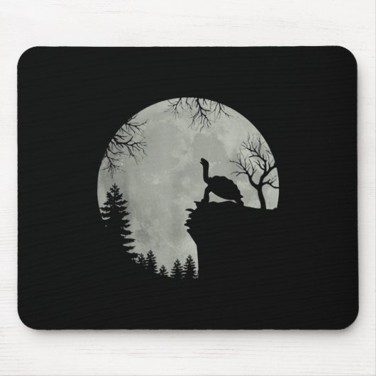 Green Sea Turtle Ocean Turtle Howling Est Moon Mousepad (Vorne)