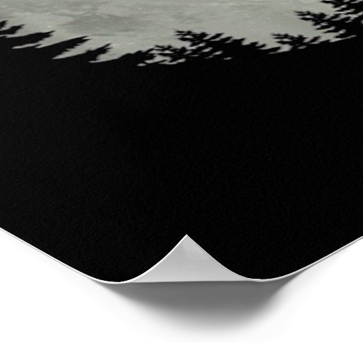 Green Sea Turtle Ocean Turtle Howling Est Moon Poster (Ecke)