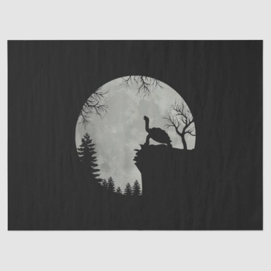 Green Sea Turtle Ocean Turtle Howling Est Moon Seidenpapier (Vorderseite)