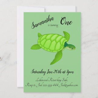 Green Sea Turtle Personalisiert 1. Geburtstag