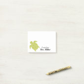 Green Sea Turtle Personalisiert Post-it Klebezettel (Auf Schreibtisch)