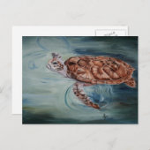 Green Sea Turtle Post Card Postkarte (Vorne/Hinten)