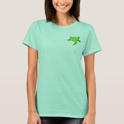 Green Sea Turtle Womens Jacket T-Shirt (Vorderseite)