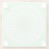 Green Seafoam Tristyns Mandala Glasuntersetzer (Rückseite)