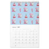 Green Seamless Floral Muster Kalender (Jan 2027)