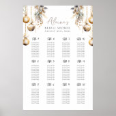 Green Seating Chart | Holly Christmas Shower Poster (Vorne)