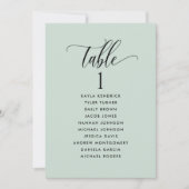 Green-Seating-Plan-Karten mit Gast-Namen ablegen (Vorderseite)