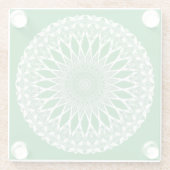 Green Seaweed Tristyns Mandala Glasuntersetzer (Rückseite)