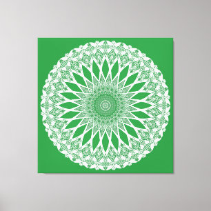 Green Seaweed Tristyns Mandala Leinwanddruck