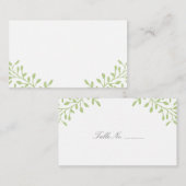 Green Secret Garden Wedding Platzkarten (Vorne/Hinten)