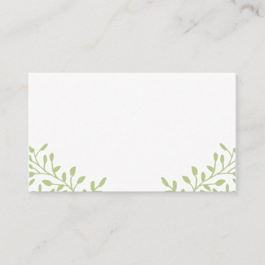Green Secret Garden Wedding Platzkarten (Vorderseite)