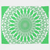 Green Seedling Tristyns Mandala Fleecedecke (Vorderseite (Horizontal))