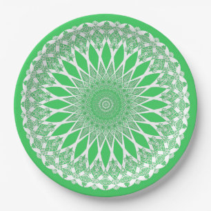 Green Seedling Tristyns Mandala Pappteller