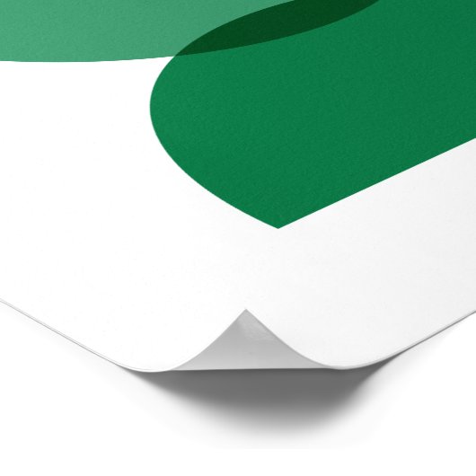Green Semi Circles Poster (Ecke)
