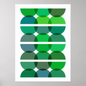 Green Semi Circles Poster (Vorne)