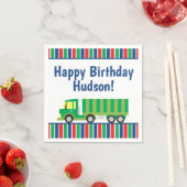 Green Semi Truck Party Napkins Serviette (Beispiel)