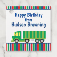 Green Semi Truck Personalisiert Gevor Geschenkkart