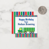 Green Semi Truck Personalisierte Geschenkkarte Mitteilungskarte (Vorderseite/Rückseite Beispiel)